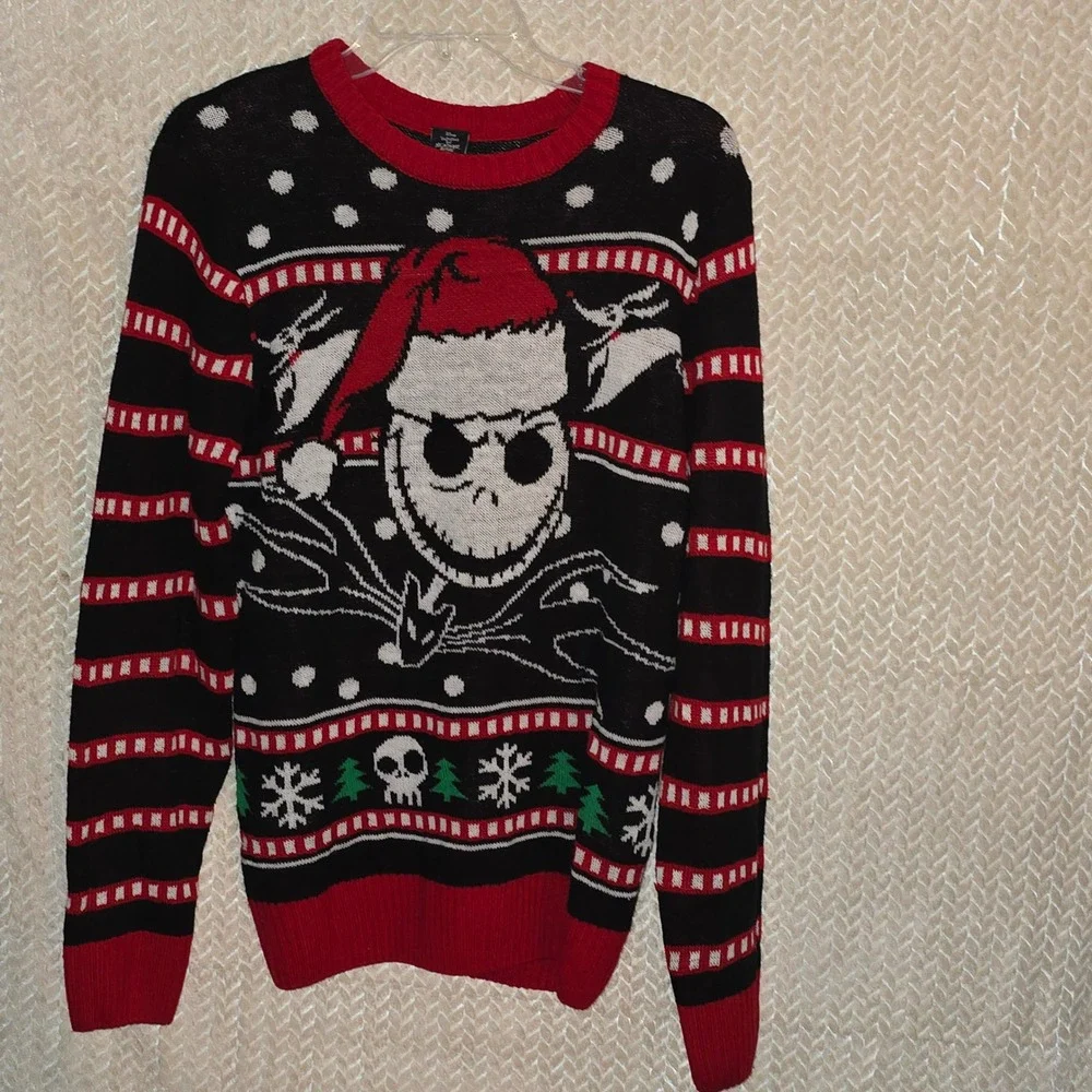 Disney Nightmare Before Christmas Jack Skellington Ugly Christmas Sweater M